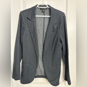 SUZY SHEIR lightweight navy/white blazer, size L